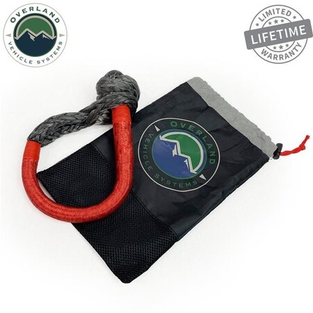 Overland Vcl Overland VCL 19149903 23 in. 44500 lbs Soft Recovery Shackle; Red OVS-19149903